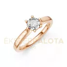 Ékszerpalota eljegyzési gyűrű 0,5ct G/VS gyémánttal BRK649 rozé arany