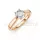 Ékszerpalota eljegyzési gyűrű 0,8ct G/VS gyémánttal BRK649 rozé arany