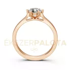 Ékszerpalota eljegyzési gyűrű 0,8ct G/VS gyémánttal BRK649 rozé arany