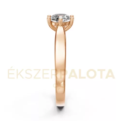 Ékszerpalota eljegyzési gyűrű 0,8ct G/VS gyémánttal BRK649 rozé arany