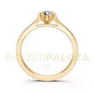 Ékszerpalota eljegyzési gyűrű 0,25ct G/VS gyémánttal BRK649 sárga arany
