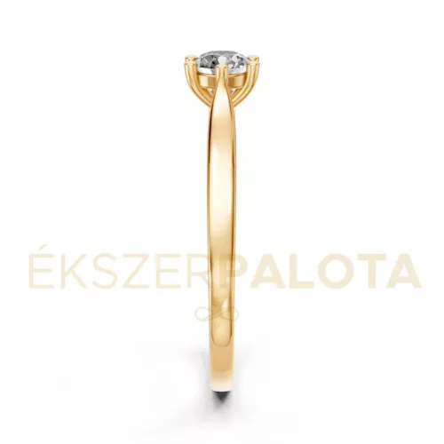 Ékszerpalota eljegyzési gyűrű 0,30ct H/SI gyémánttal BRK649 sárga arany