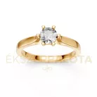 Ékszerpalota eljegyzési gyűrű 0,40ct G/VS gyémánttal BRK649 sárga arany