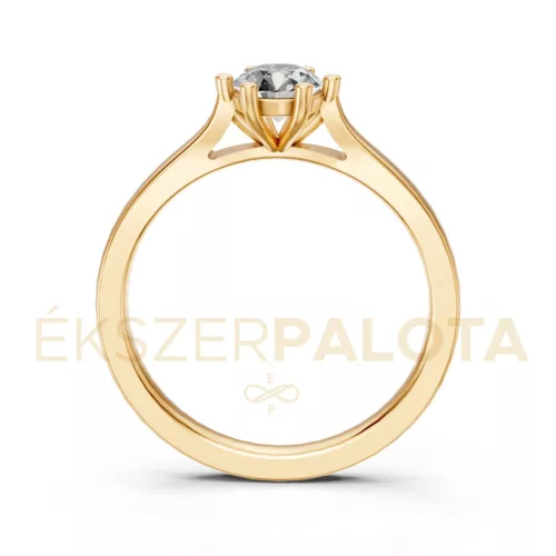 Ékszerpalota eljegyzési gyűrű 0,5ct H/SI gyémánttal BRK649 sárga arany
