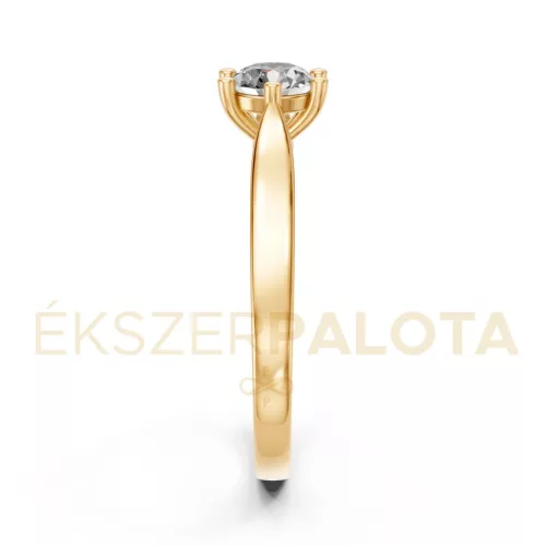 Ékszerpalota eljegyzési gyűrű 0,5ct H/SI gyémánttal BRK649 sárga arany