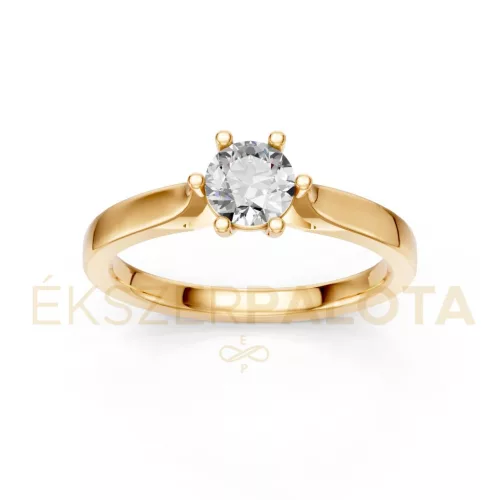 Ékszerpalota eljegyzési gyűrű 0,5ct H/SI gyémánttal BRK649 sárga arany
