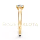 Ékszerpalota eljegyzési gyűrű 0,5ct gyémánttal BRK649 sárga arany