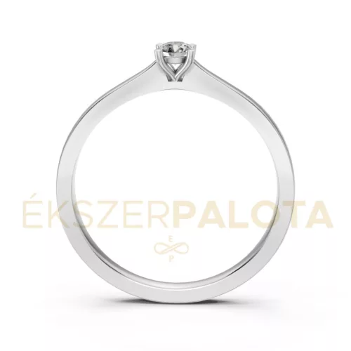 Ékszerpalota eljegyzési gyűrű 0,1ct gyémánttal BRK650 fehér arany