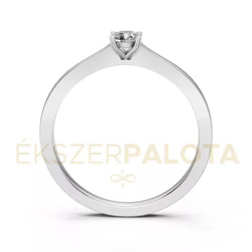 Ékszerpalota eljegyzési gyűrű 0,17ct gyémánttal BRK650 fehér arany
