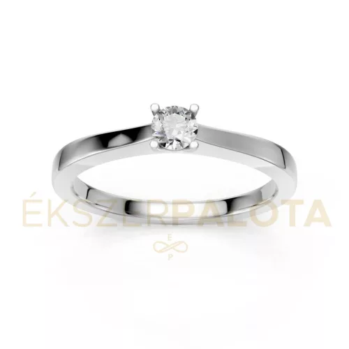 Ékszerpalota eljegyzési gyűrű 0,17ct gyémánttal BRK650 fehér arany