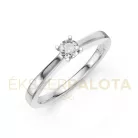 Ékszerpalota eljegyzési gyűrű 0,2ct gyémánttal BRK650 fehér arany