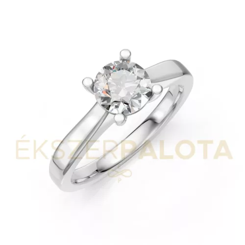 Ékszerpalota eljegyzési gyűrű 0,8ct H/VS gyémánttal BRK650 fehér arany