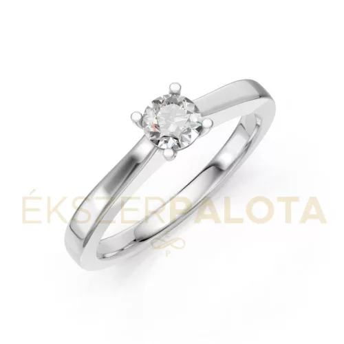 Ékszerpalota eljegyzési gyűrű 0,25ct H/SI gyémánttal BRK650 platina