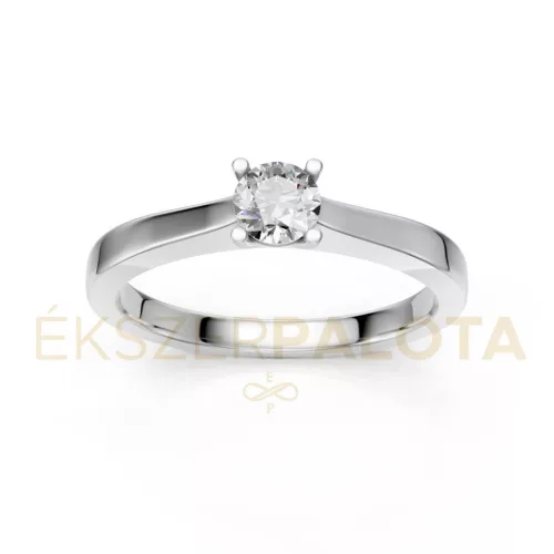 Ékszerpalota eljegyzési gyűrű 0,25ct gyémánttal BRK650 platina