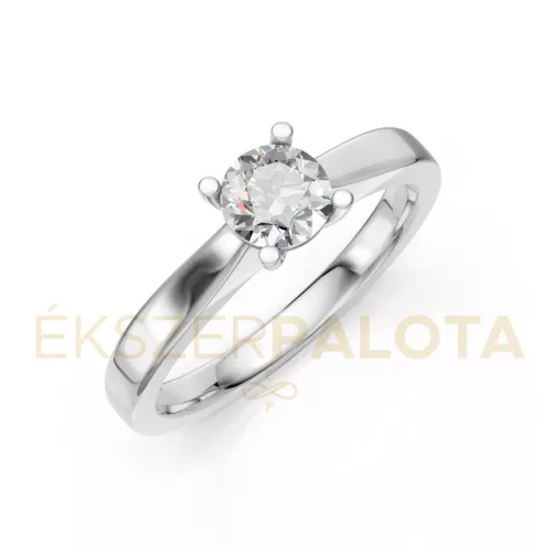 Ékszerpalota eljegyzési gyűrű 0,4ct gyémánttal BRK650 platina