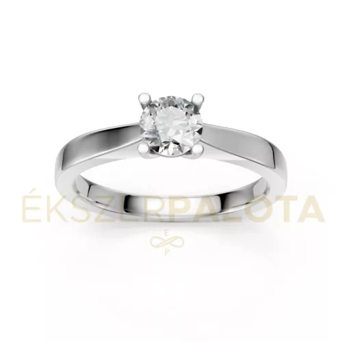 Ékszerpalota eljegyzési gyűrű 0,4ct gyémánttal BRK650 platina