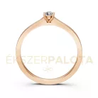Ékszerpalota eljegyzési gyűrű 0,1ct gyémánttal BRK650 rozé arany