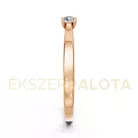 Ékszerpalota eljegyzési gyűrű 0,1ct gyémánttal BRK650 rozé arany