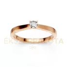 Ékszerpalota eljegyzési gyűrű 0,1ct gyémánttal BRK650 rozé arany
