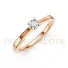 Ékszerpalota eljegyzési gyűrű 0,17ct gyémánttal BRK650 rozé arany