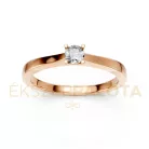Ékszerpalota eljegyzési gyűrű 0,17ct gyémánttal BRK650 rozé arany