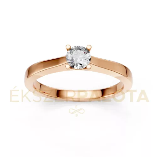 Ékszerpalota eljegyzési gyűrű 0,25ct G/VS gyémánttal BRK650 rozé arany