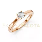Ékszerpalota eljegyzési gyűrű 0,25ct gyémánttal BRK650 rozé arany