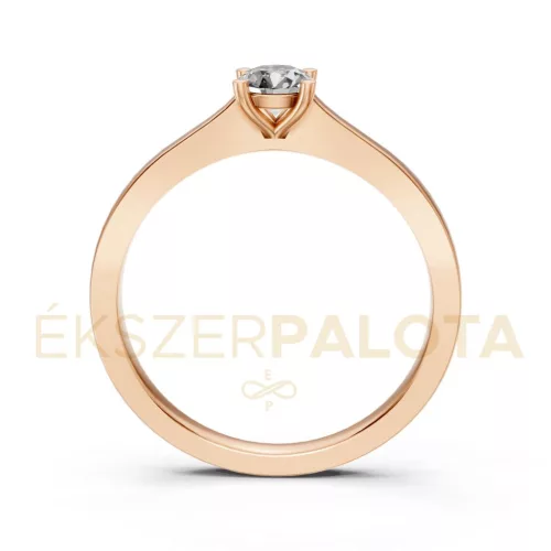 Ékszerpalota eljegyzési gyűrű 0,25ct gyémánttal BRK650 rozé arany