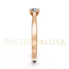 Ékszerpalota eljegyzési gyűrű 0,25ct gyémánttal BRK650 rozé arany