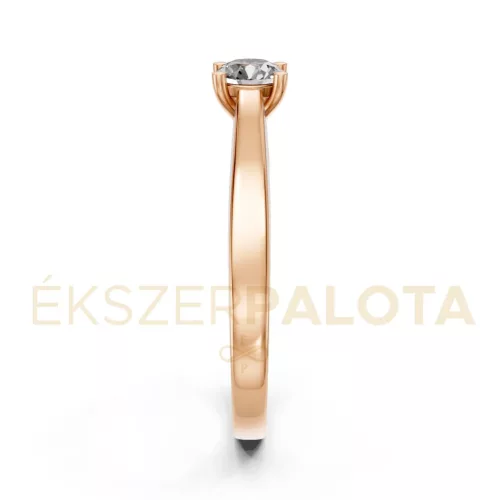 Ékszerpalota eljegyzési gyűrű 0,25ct gyémánttal BRK650 rozé arany