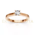 Ékszerpalota eljegyzési gyűrű 0,25ct gyémánttal BRK650 rozé arany