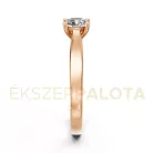 Ékszerpalota eljegyzési gyűrű 0,4ct H/VS gyémánttal BRK650 rozé arany