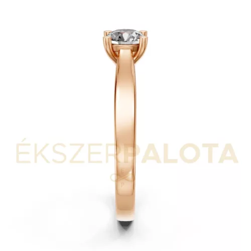 Ékszerpalota eljegyzési gyűrű 0,4ct H/VS gyémánttal BRK650 rozé arany