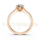 Ékszerpalota eljegyzési gyűrű 0,8ct gyémánttal BRK650 rozé arany