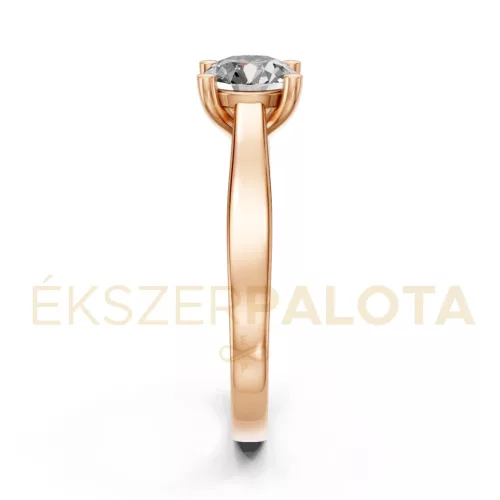 Ékszerpalota eljegyzési gyűrű 0,8ct gyémánttal BRK650 rozé arany