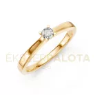 Ékszerpalota eljegyzési gyűrű 0,1ct gyémánttal BRK650 sárga arany