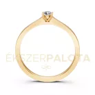 Ékszerpalota eljegyzési gyűrű 0,1ct gyémánttal BRK650 sárga arany