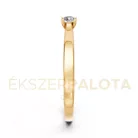 Ékszerpalota eljegyzési gyűrű 0,1ct gyémánttal BRK650 sárga arany