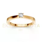 Ékszerpalota eljegyzési gyűrű 0,1ct gyémánttal BRK650 sárga arany