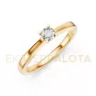Ékszerpalota eljegyzési gyűrű 0,2ct gyémánttal BRK650 sárga arany