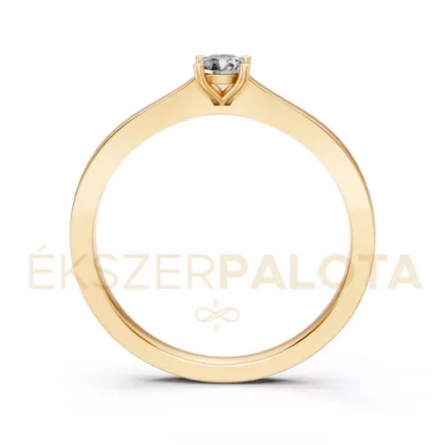 Ékszerpalota eljegyzési gyűrű 0,2ct gyémánttal BRK650 sárga arany