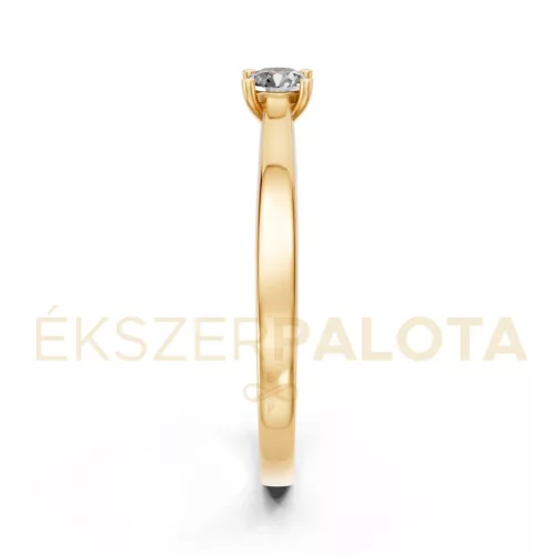 Ékszerpalota eljegyzési gyűrű 0,2ct gyémánttal BRK650 sárga arany