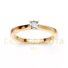 Ékszerpalota eljegyzési gyűrű 0,2ct gyémánttal BRK650 sárga arany