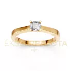 Ékszerpalota eljegyzési gyűrű 0,25ct G/VS gyémánttal BRK650 sárga arany