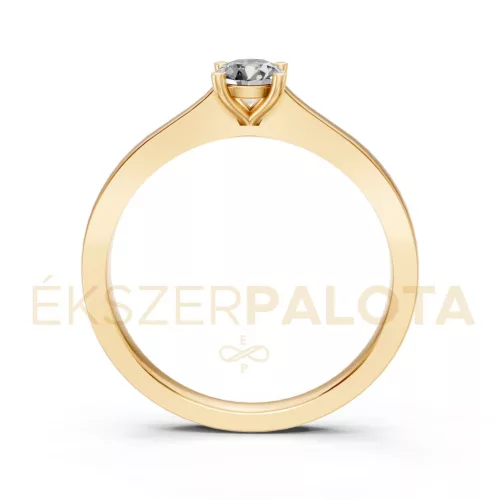Ékszerpalota eljegyzési gyűrű 0,25ct H/SI gyémánttal BRK650 sárga arany