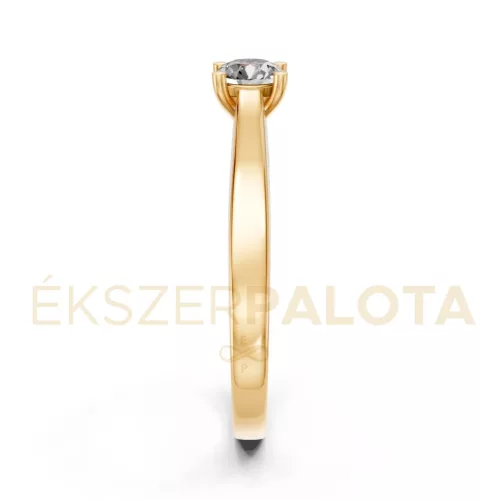 Ékszerpalota eljegyzési gyűrű 0,25ct gyémánttal BRK650 sárga arany