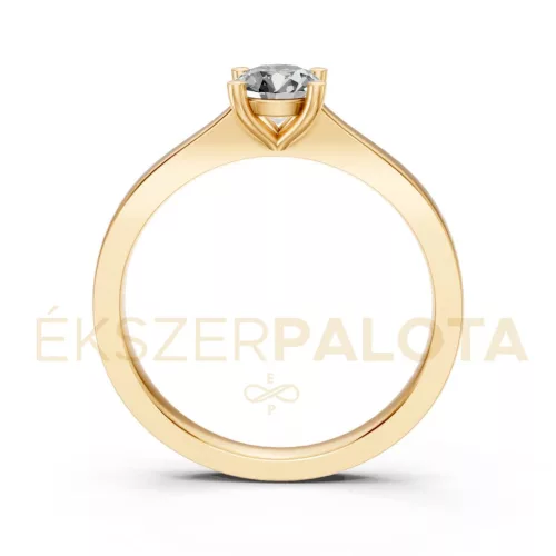 Ékszerpalota eljegyzési gyűrű 0,4ct H/VS gyémánttal BRK650 sárga arany