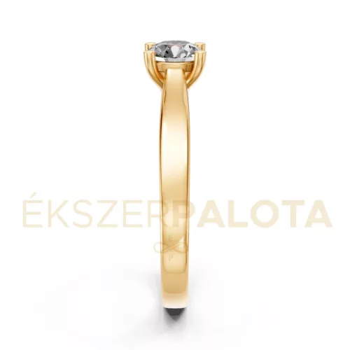 Ékszerpalota eljegyzési gyűrű 0,4ct H/VS gyémánttal BRK650 sárga arany
