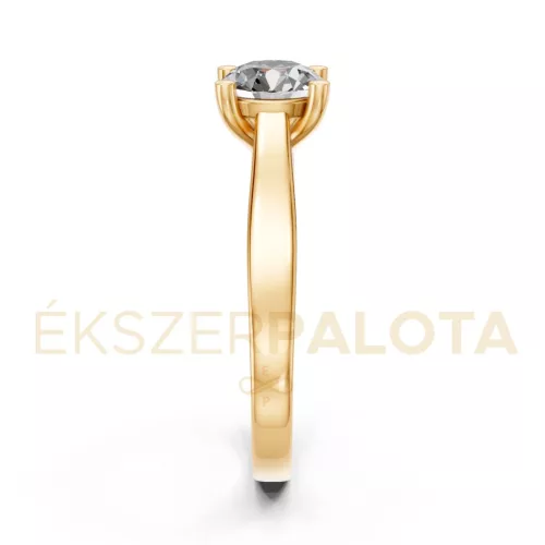 Ékszerpalota eljegyzési gyűrű 0,8ct gyémánttal BRK650 sárga arany