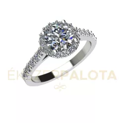   Ékszerpalota eljegyzési gyűrű 0.8ct gyémánttal BRK651 fehér arany